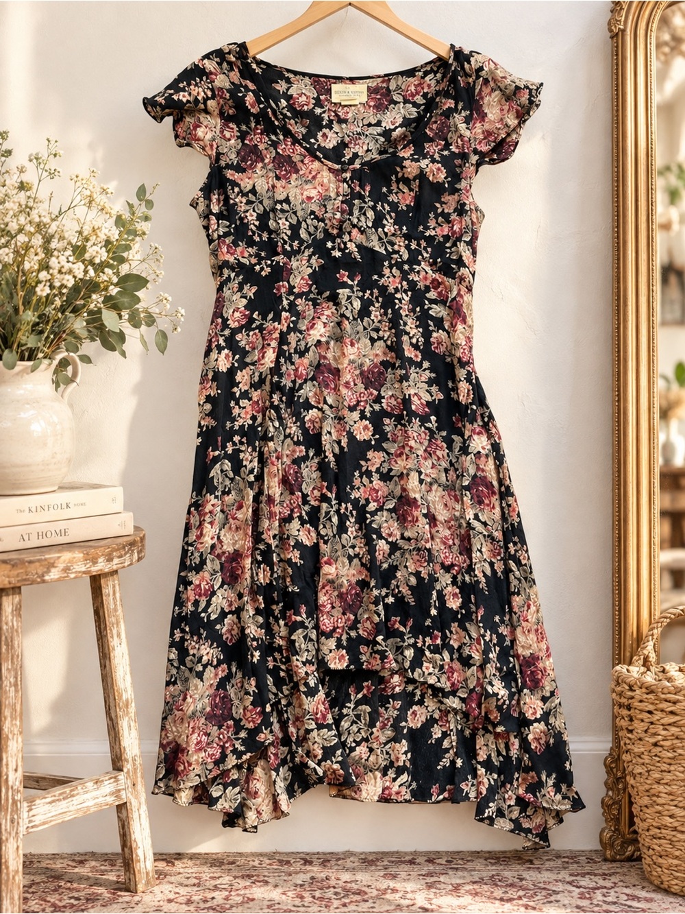 Denim & Supply Ralph Lauren Floral High Low Dress 10 90s Grunge Boho